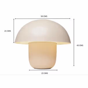 Lampa stołowa stalowa MUSHROOM MATT 50 cm - beżowy