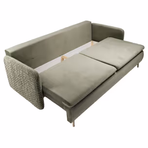 Sofa rozkładana welurowa LUNA