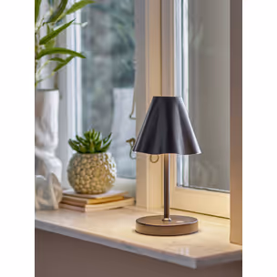 Przenośna lampa stołowa LIANNA - czarny