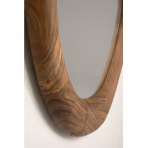Lustro w drewnianej ramie JORGE 80x78 - naturalny