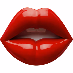 Dekoracja ścienna LIPS - czerwony