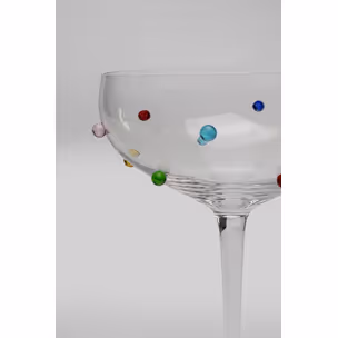 Kieliszek do koktajli PARTY DOTS - transparentny/kolorowy