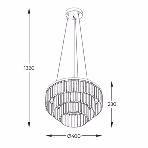 Lampa sufitowa TIFANNY P17127-4-1GD - złoty