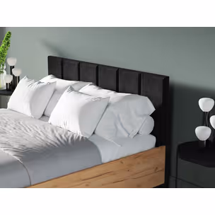 Łóżko URSO 1301 z podnoszonym stelażem, do materaca 140 cm - dąb craft złoty/czarny