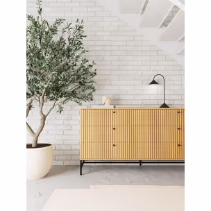 Komoda ALBANY 6 szuflad - dąb