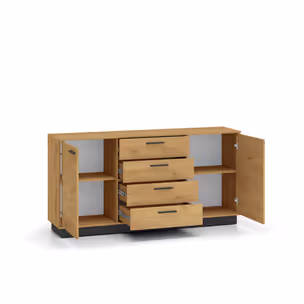 Komoda MODESTO 04 - dąb stylowy/ czarny