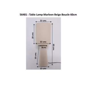 Lampa stołowa MARLEEN 60 - beżowy
