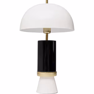 Lampa stołowa JOSY - biały/czarny