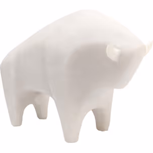 Figurka dekoracyjna SOFT BULL - beżowy