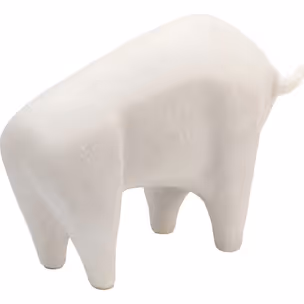 Figurka dekoracyjna SOFT BULL - beżowy