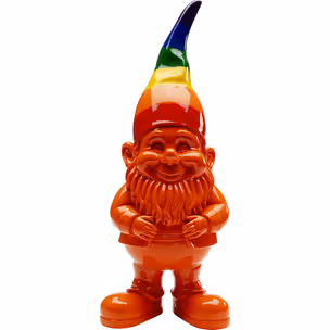 Figurka dekoracyjna GNOME STANDING RAINBOW 46 - pomarańczowy
