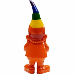 Figurka dekoracyjna GNOME STANDING RAINBOW 46 - pomarańczowy