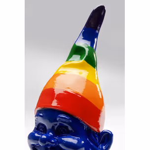 Figurka dekoracyjna GNOME STANDING RAINBOW 21 - niebieski