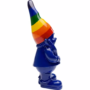 Figurka dekoracyjna GNOME STANDING RAINBOW 21 - niebieski