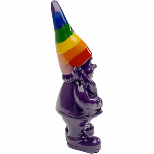 Figurka dekoracyjna GNOME STANDING RAINBOW 11 - fioletowy