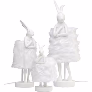 Lampa stołowa ANIMAL RABBIT 68 - biały/białe futro