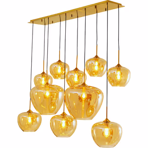 Lampa wisząca SPHERE AMBER 10 - bursztynowy