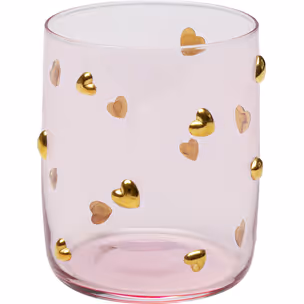 Szklanka PARTY HEARTS - różowy/złoty
