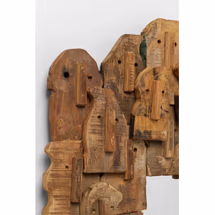 Lustro wiszące BE MIND 90x160 - drewno z recyklingu