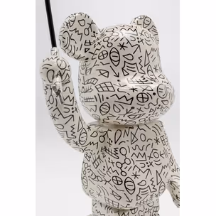 Figurka dekoracyjna BALLOON BEAR 60 - biały/złoty