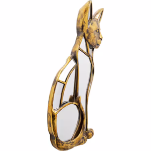 Dekoracja ścienna CAT MIRROR - złoty