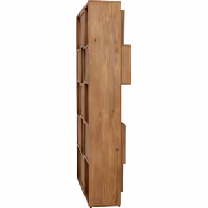 Regał drewniany CUBES BALANCE - brązowy