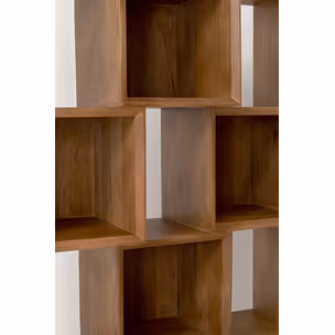 Regał drewniany CUBES BALANCE - brązowy