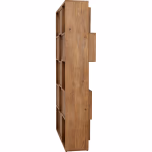 Regał drewniany CUBES BALANCE - brązowy