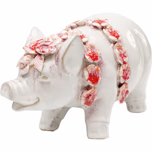 Figurka dekoracyjna HAWAII PIG 15.5 cm - biały