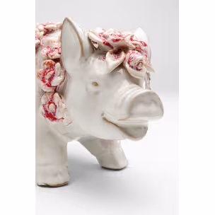 Figurka dekoracyjna HAWAII PIG 15.5 cm - biały