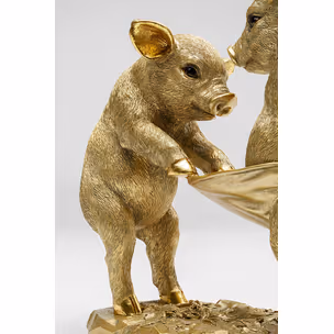 Figurka dekoracyjna PIG PARTY - złoty