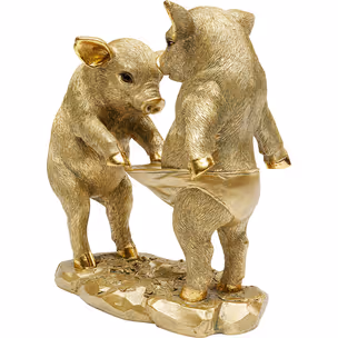 Figurka dekoracyjna PIG PARTY - złoty