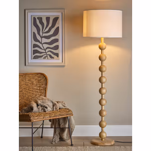 Giacoma Floor Lamp, Nature, Rubberwood D44xH154,5 cm