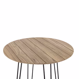Stół ogrodowy okrągły MOLITO 90 cm - naturalny/czarny