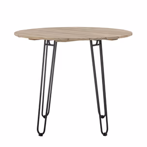 Stół ogrodowy okrągły MOLITO 90 cm - naturalny/czarny