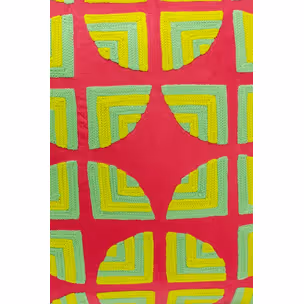 Poduszka dekoracyjna PIECES PINK 45x45 - czerwony/zielony