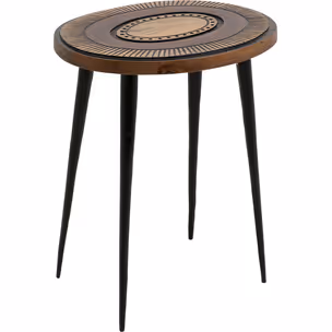 Stolik kawowy MEDINA OVAL 40x30 - brązowy