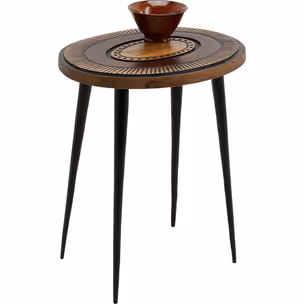 Stolik kawowy MEDINA OVAL 40x30 - brązowy
