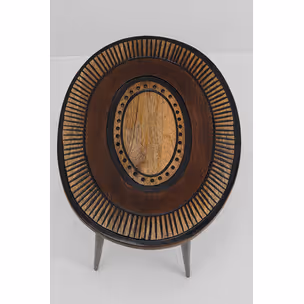 Stolik kawowy MEDINA OVAL 40x30 - brązowy