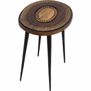 Stolik kawowy MEDINA OVAL 40x30 - brązowy