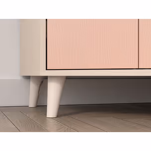 Szafa narożna MEVEL 01 - beż piaskowy/millenial pink