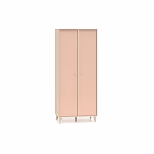 Szafa 2-drzwiowa MEVEL 02 - beż piaskowy/millenial pink