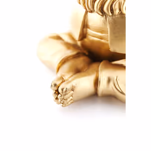Figurka dekoracyjna GNOME MEDITATION 19 - zielony/złoty