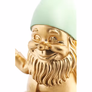 Figurka dekoracyjna GNOME MEDITATION 19 - zielony/złoty