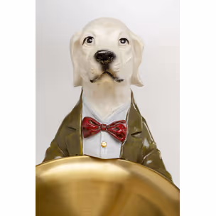 Figurka dekoracyjna GENTLEMAN DOG TRAY 43 cm - wielokolorowy