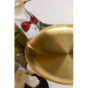 Figurka dekoracyjna GENTLEMAN DOG TRAY 43 cm - wielokolorowy