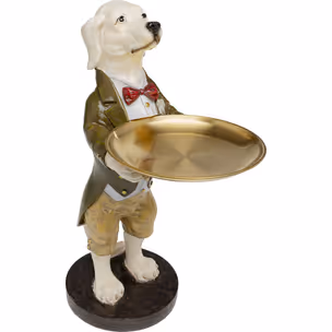 Figurka dekoracyjna GENTLEMAN DOG TRAY 43 cm - wielokolorowy