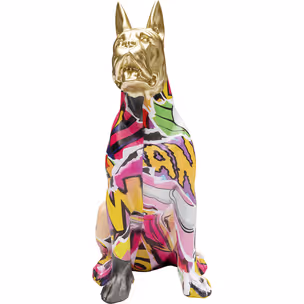 Figurka dekoracyjna GRAFFITI DOG 31 cm - wielokolorowy