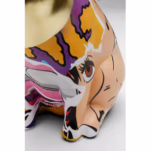 Figurka dekoracyjna GRAFFITI FLYING PIG 16 cm - wielokolorowy