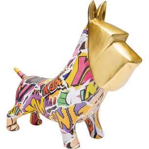 Figurka dekoracyjna GRAFFITI PIXEL DOG 35 cm - wielokolorowy
